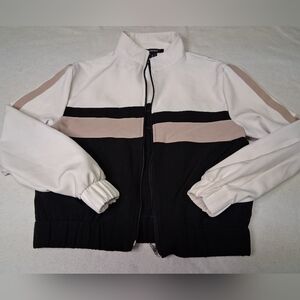 Forever 21 Stylish Women's Black and Cream Jacket